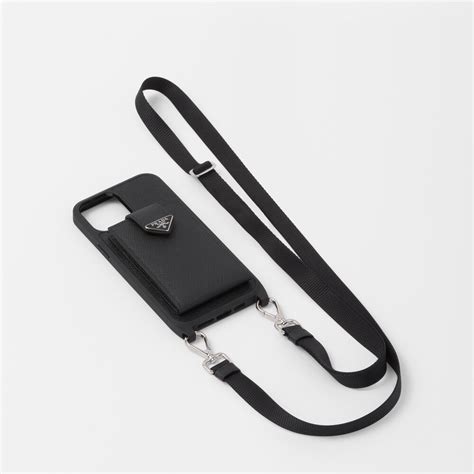 Black Saffiano Leather Iphone 13 Pro Max Case 